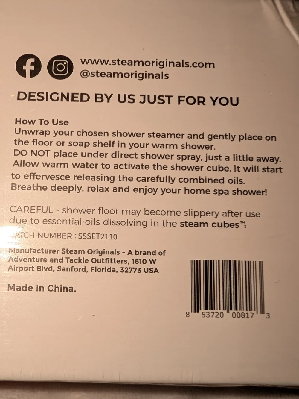 Steam Originals Shower Steam Kubes 16 Cubes Relax And Destress Sealed Package